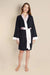 Persephone womens lightweight dressing gown in black - model
